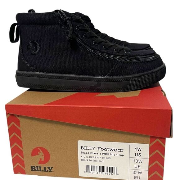 NWT BILLY Classic High Top Canvas Zip Sneakers 1 Wide - Picture 1 of 5
